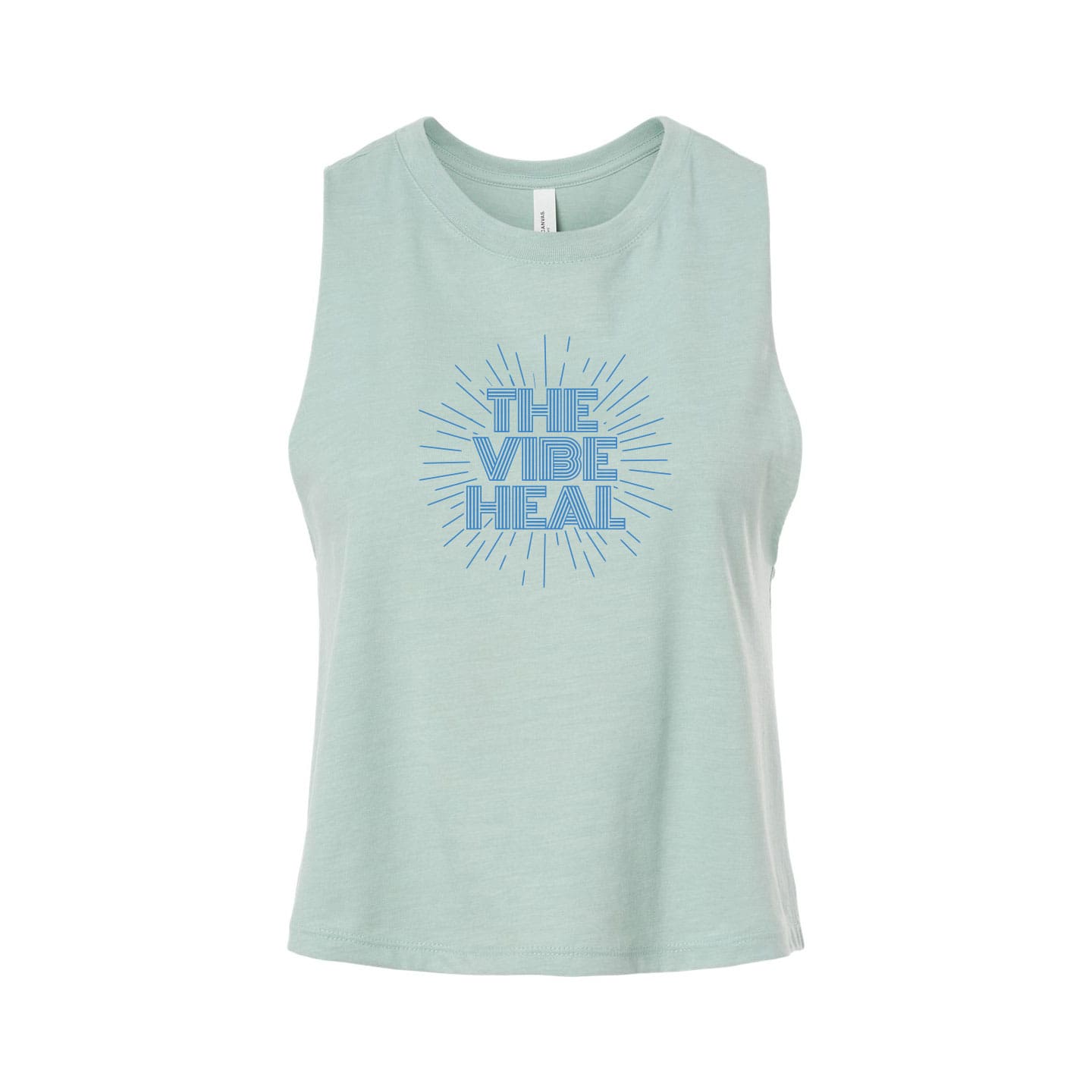Racerback Crop Tank (Tahiti Blue)